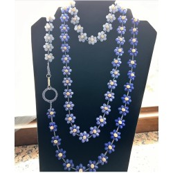 Collana margherita blu